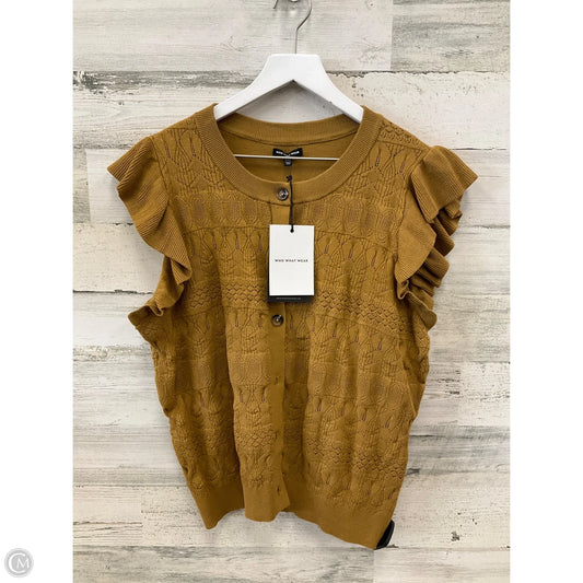 Sweater Short Sleeve By Who What Wear In Tan, Size: Xxl