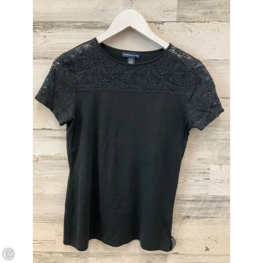 Top Short Sleeve By American Living In Black, Size: M