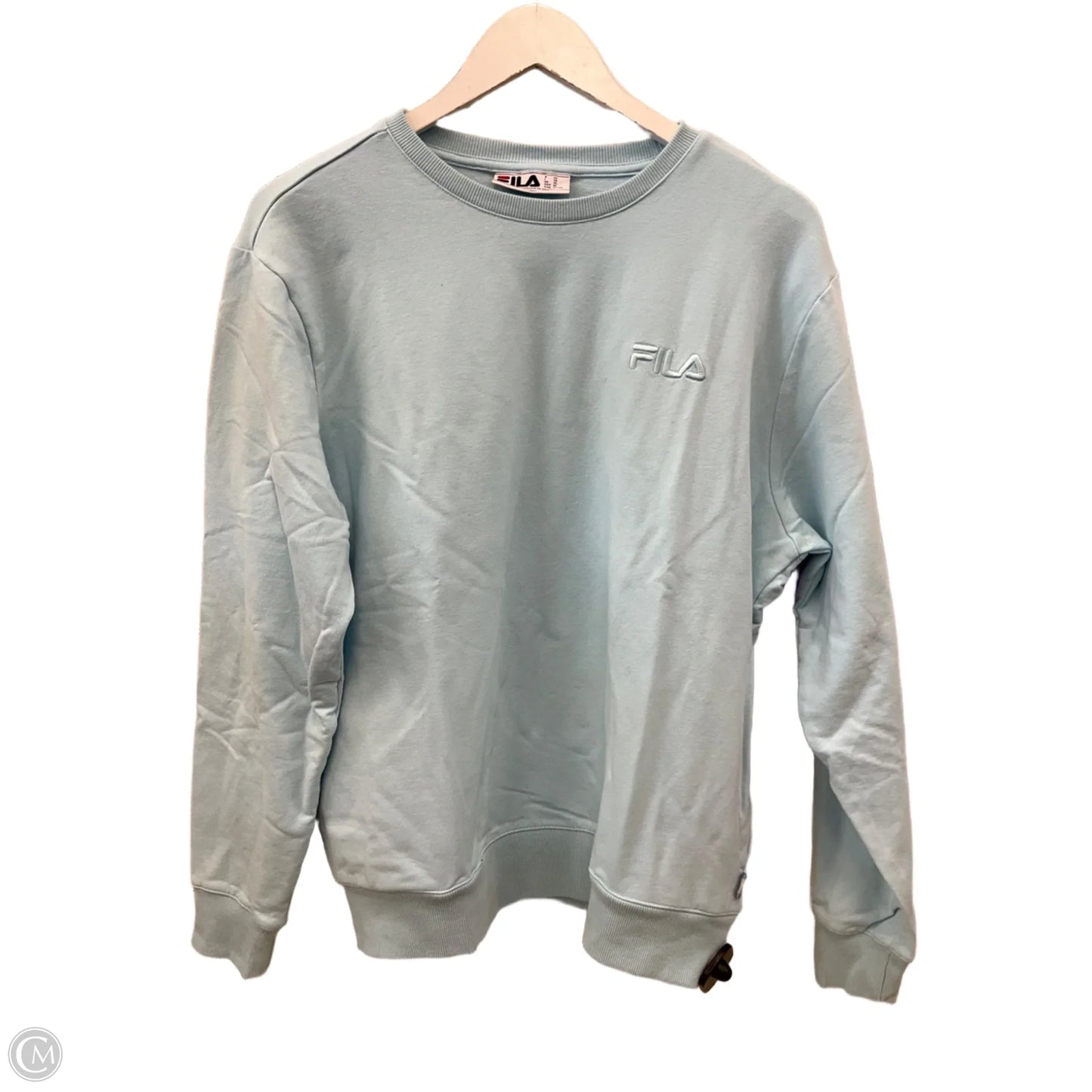 Top Long Sleeve By Fila In Blue, Size: Xl