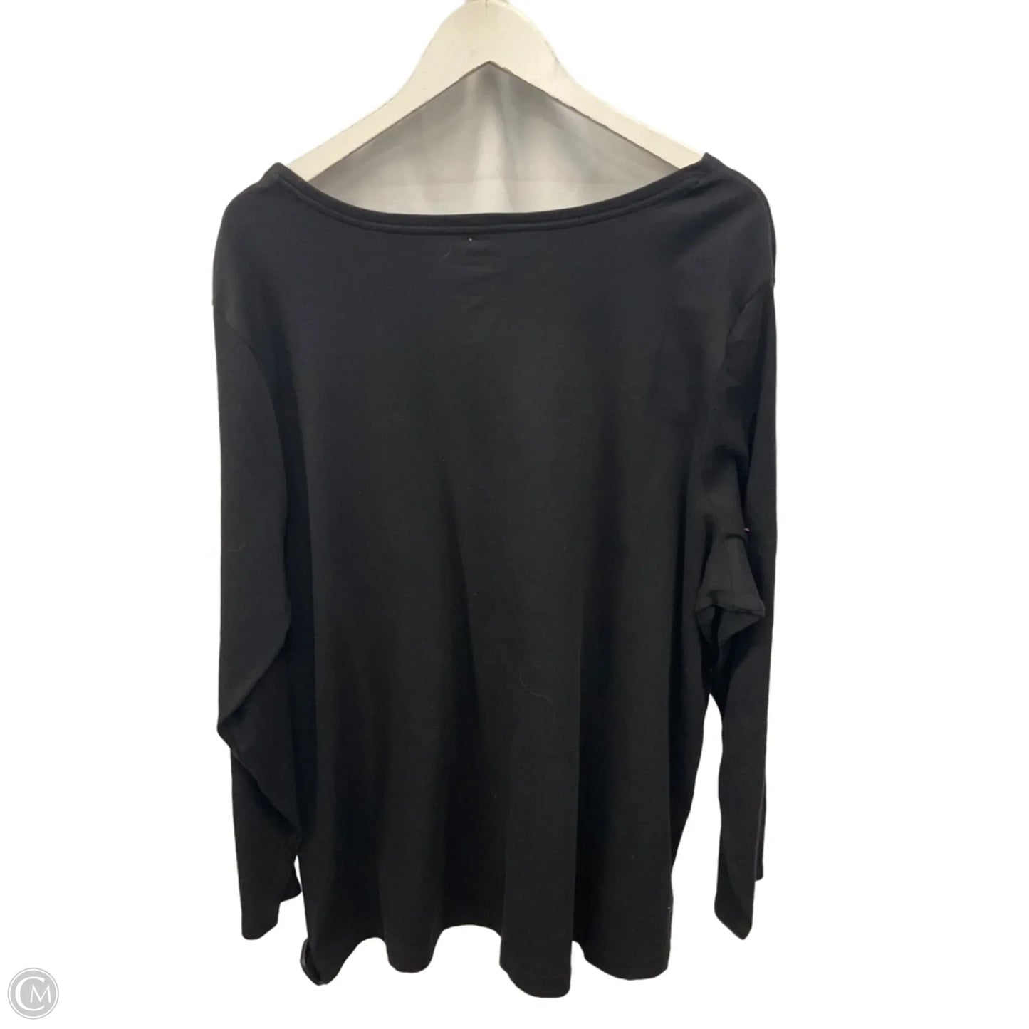 Top Long Sleeve By Croft And Barrow In Black, Size: 2x