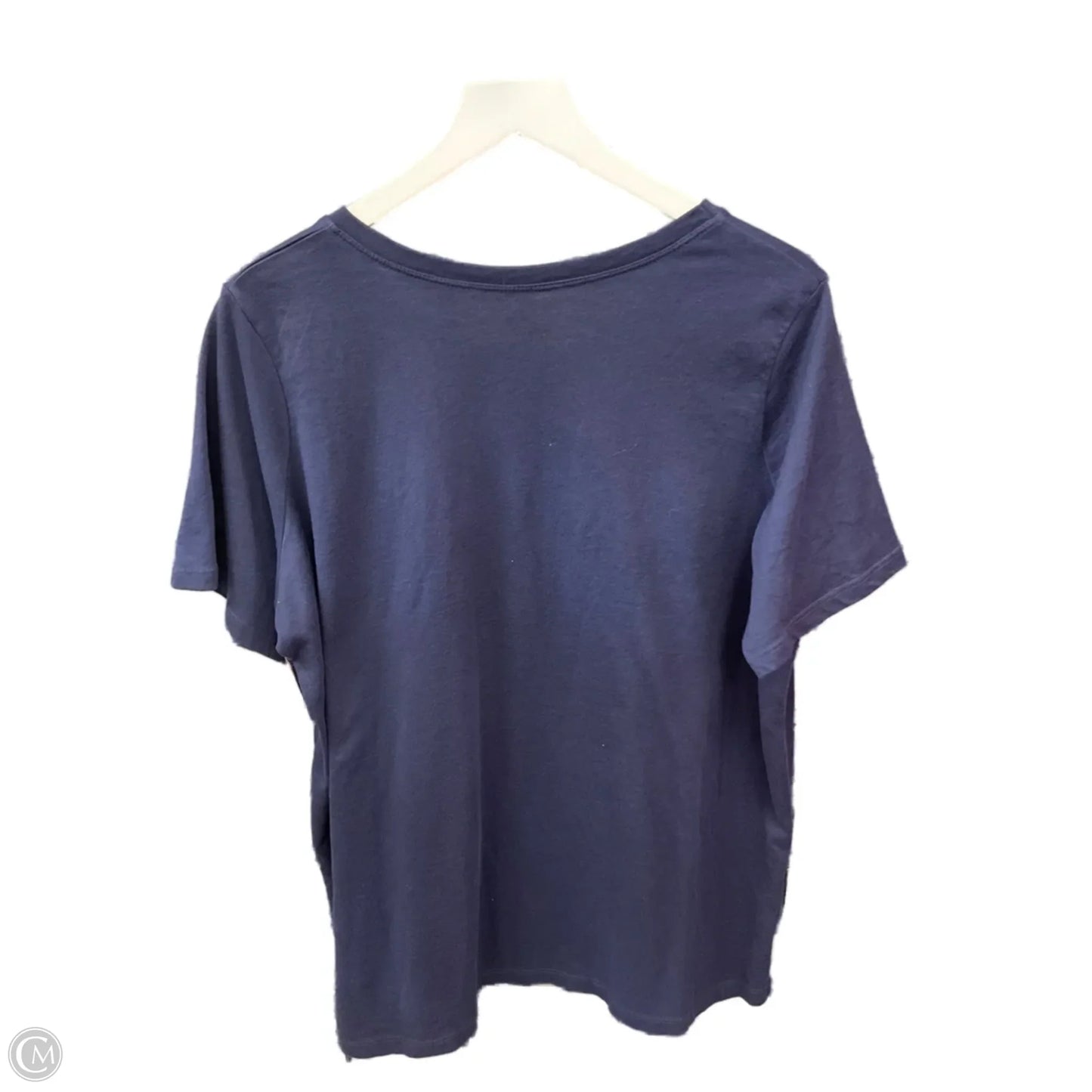 Top Short Sleeve By Woman Within In Navy, Size: 1x