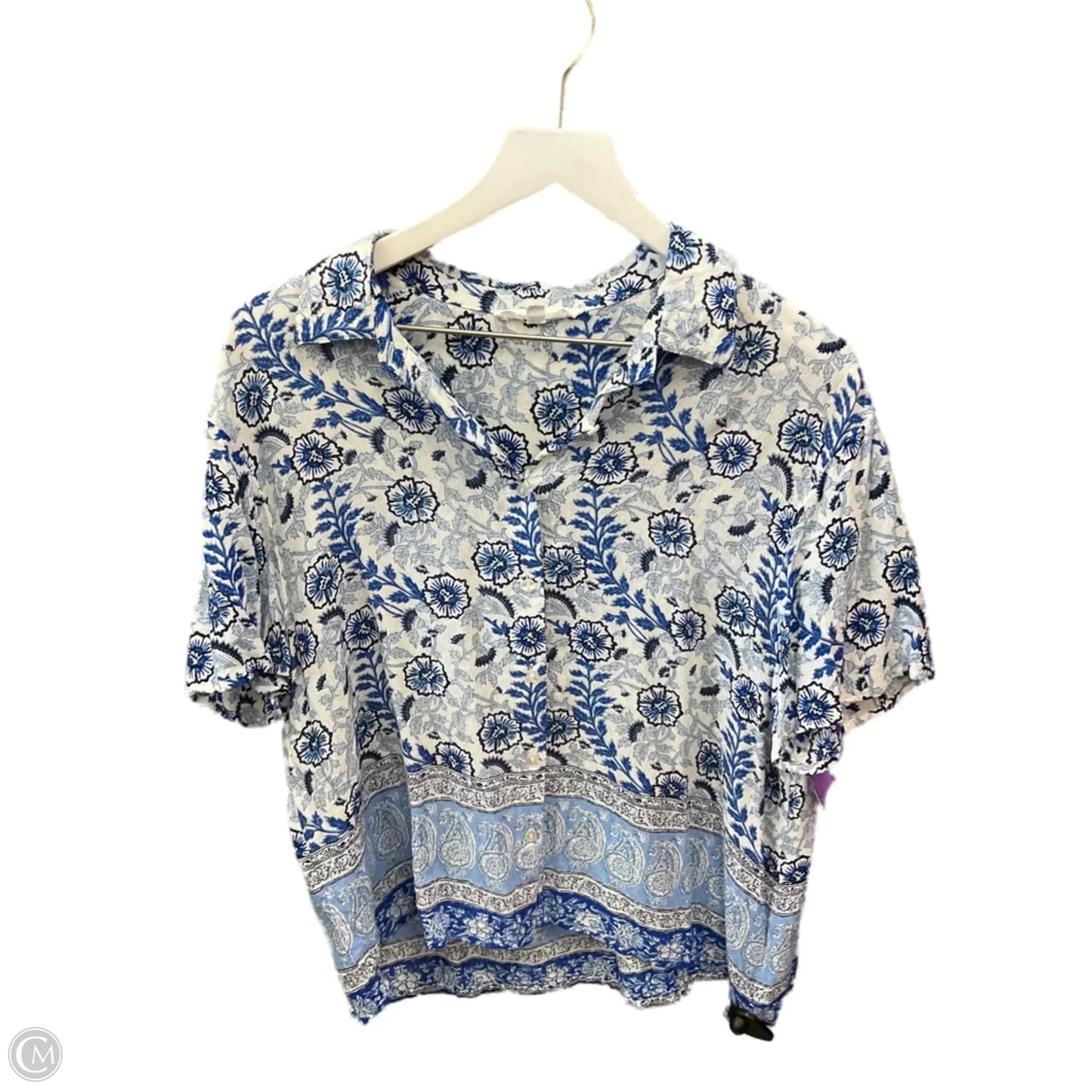 Top Short Sleeve By Jane And Delancey In Blue, Size: L