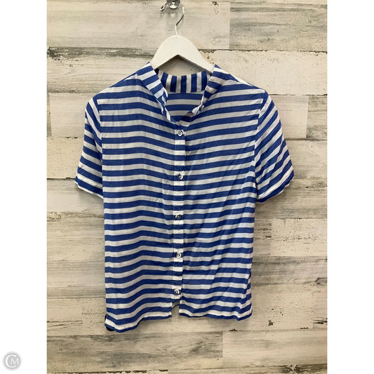Top Short Sleeve By Banana Republic In Striped Pattern, Size: Xs