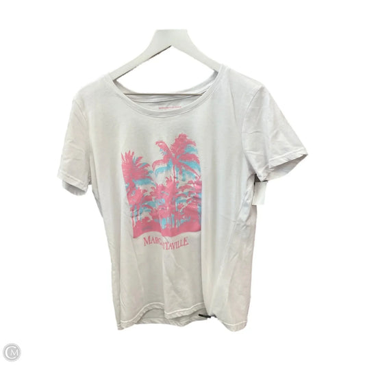 Top Short Sleeve By Clothes Mentor In White, Size: L