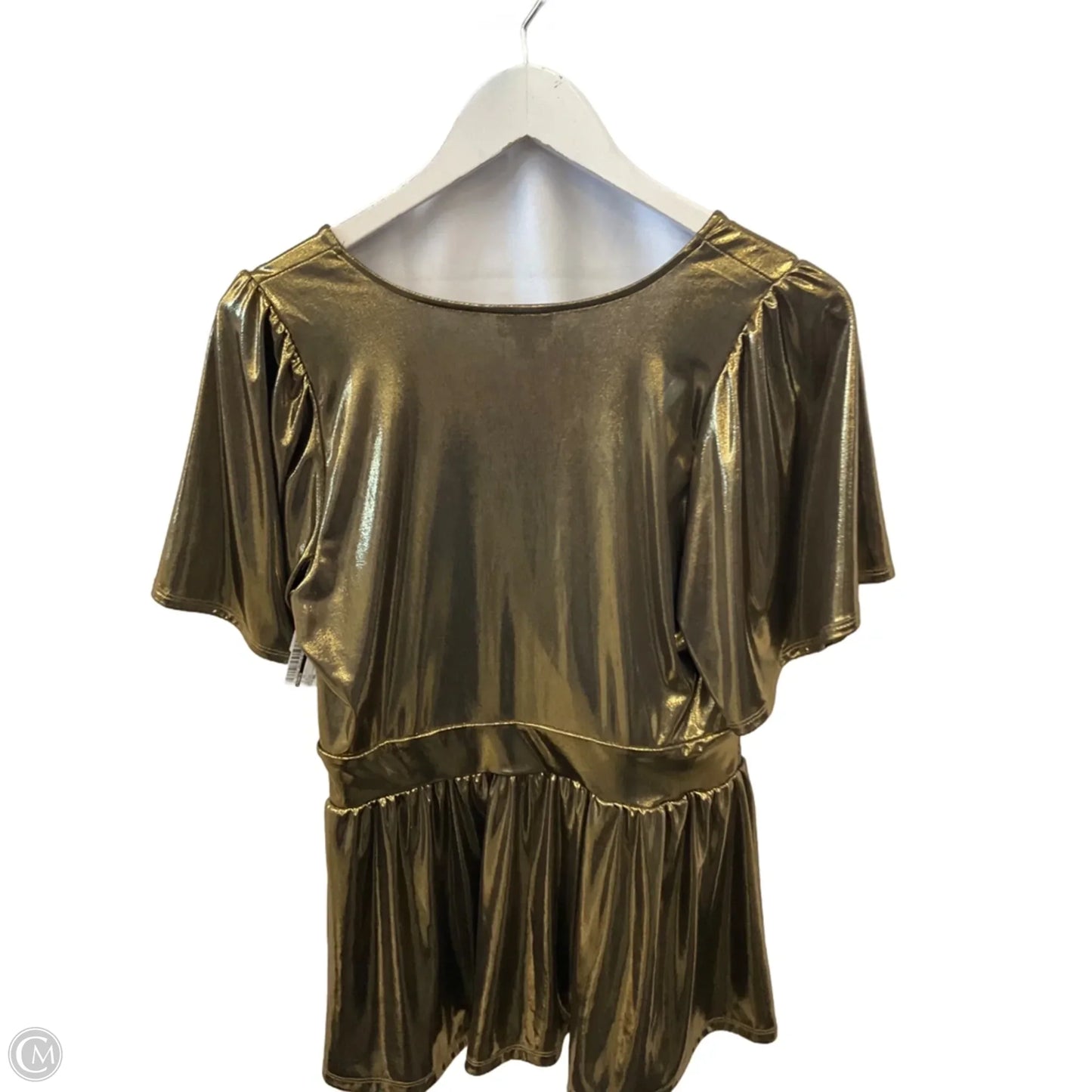 Top Short Sleeve By Torrid In Gold, Size: 0x