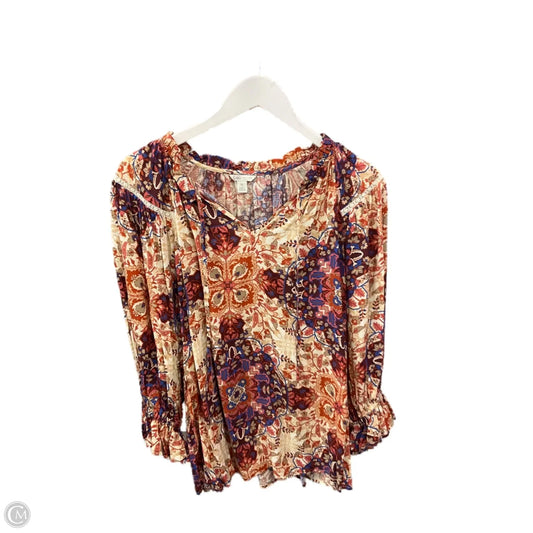 Top 3/4 Sleeve By Cato In Multi-colored, Size: M