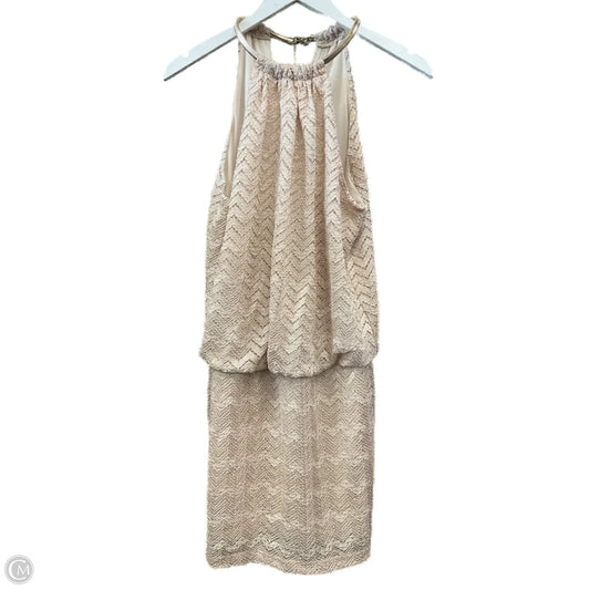 Dress Party Short By Clothes Mentor In Beige, Size: L