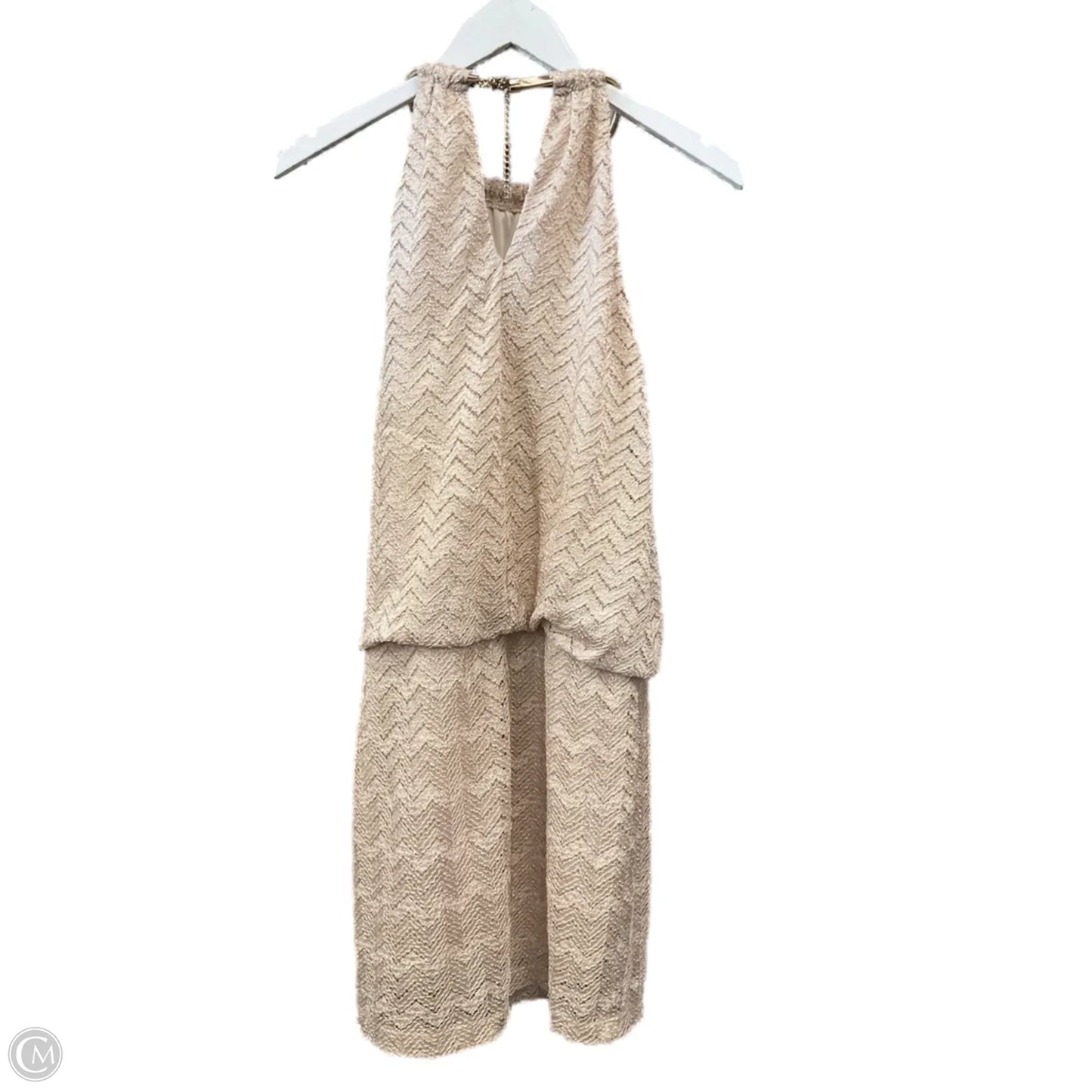 Dress Party Short By Clothes Mentor In Beige, Size: L