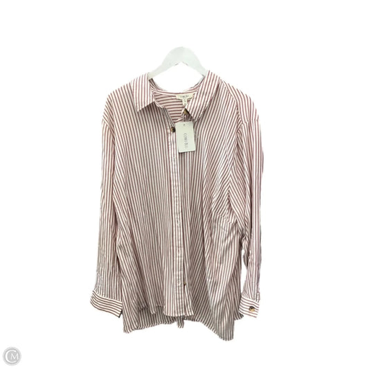 Top Long Sleeve By Clothes Mentor In Striped Pattern, Size: 3x