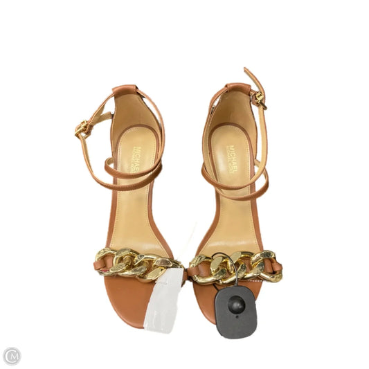 Sandals Heels Stiletto By Michael By Michael Kors In Tan, Size: 6