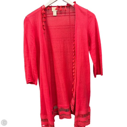 Cardigan By Chicos In Coral, Size: S