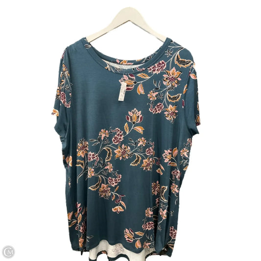 Top Short Sleeve By Maurices In Teal, Size: 2x