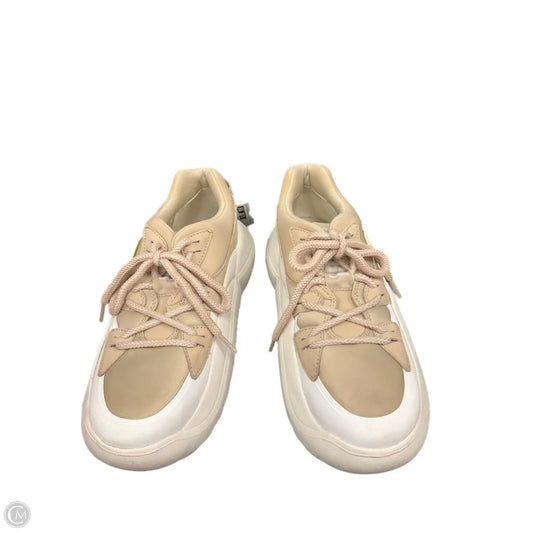 Shoes Designer By Ugg In Tan & White, Size: 9