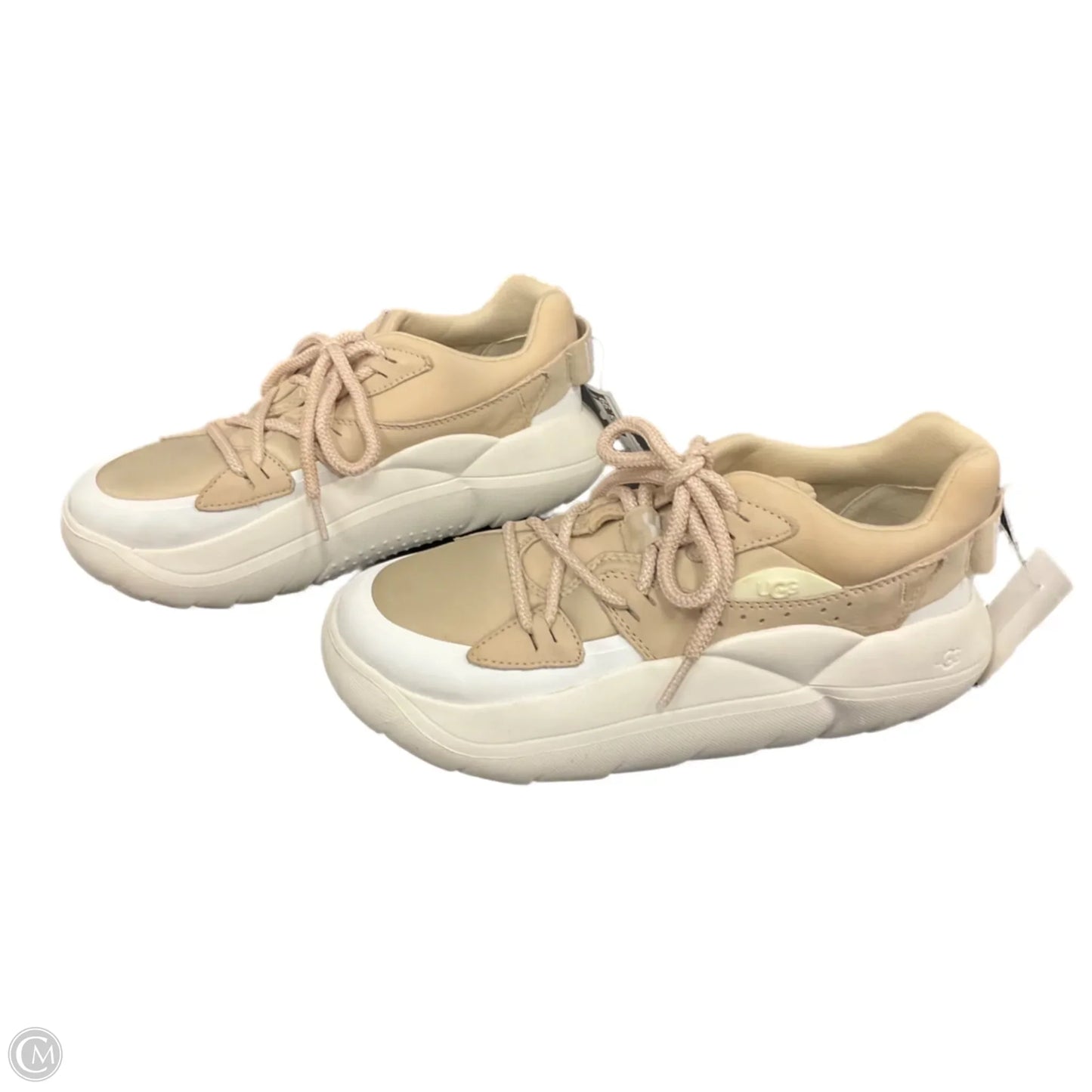 Shoes Designer By Ugg In Tan & White, Size: 9
