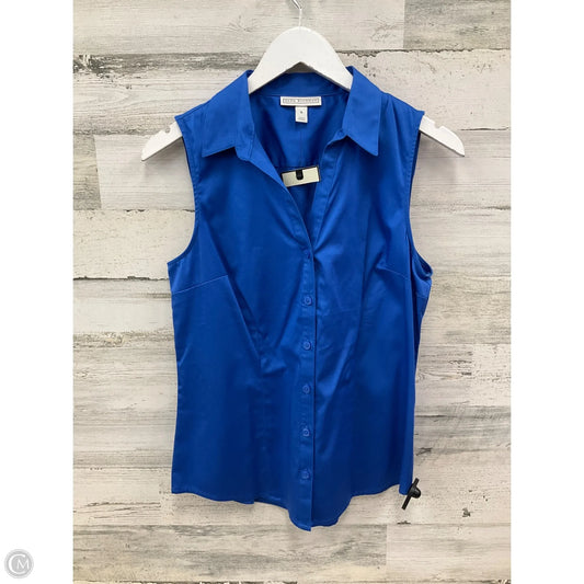 Top Sleeveless By Dana Buchman In Blue, Size: S