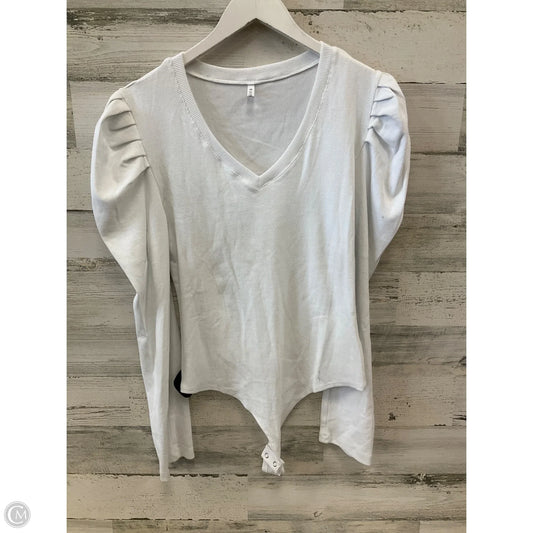 Bodysuit By Clothes Mentor In White, Size: Xl