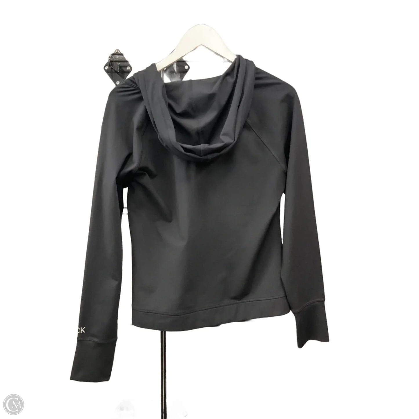 Athletic Sweatshirt Hoodie By Calvin Klein In Black, Size: L