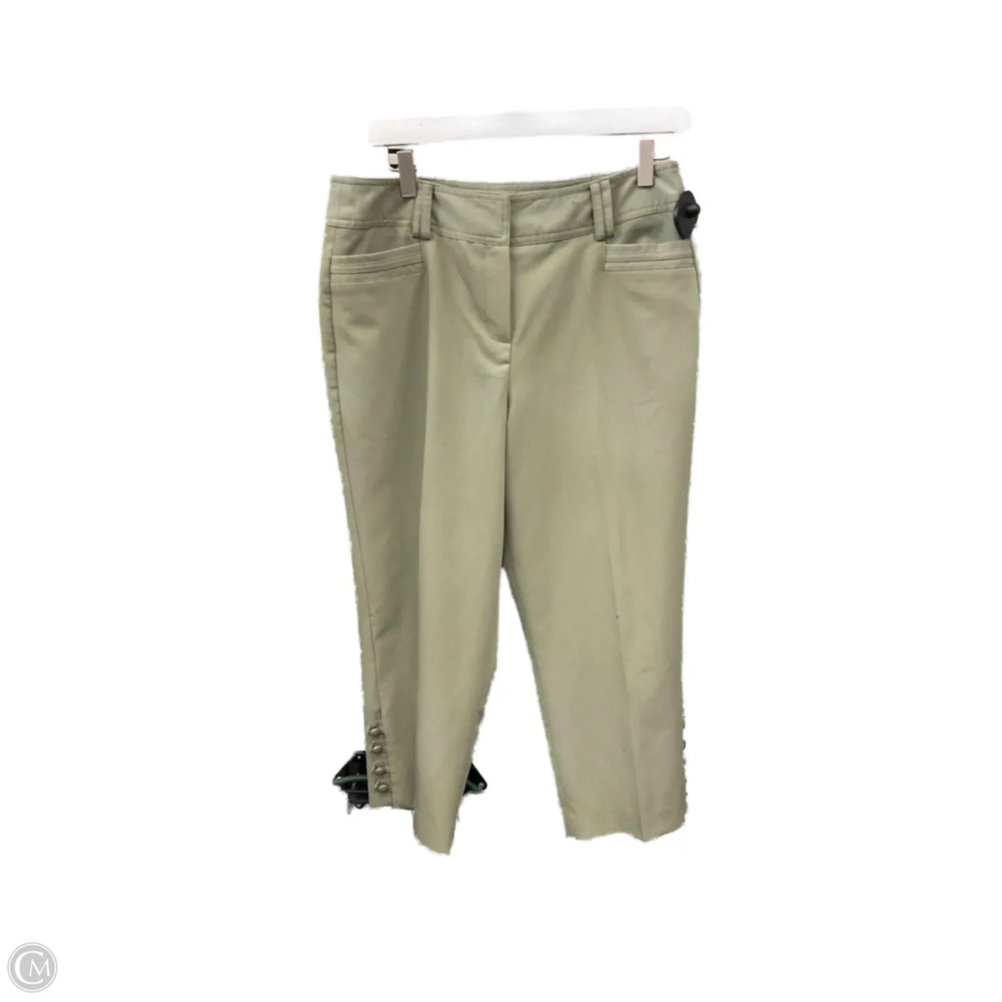 Capris By Larry Levine In Green, Size: 10