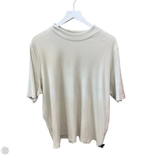Top Short Sleeve By Ophelia Roe In Cream, Size: 3x