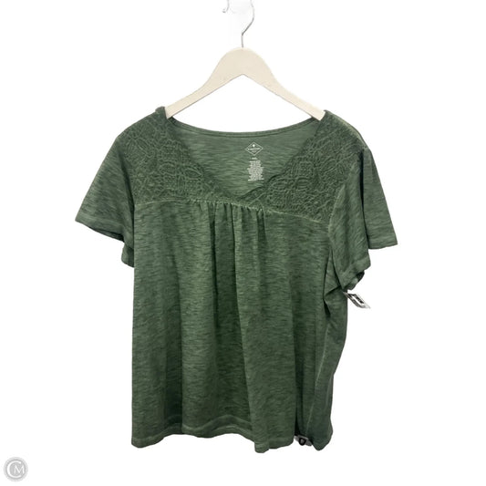 Top Short Sleeve By St Johns Bay In Green, Size: Xxl