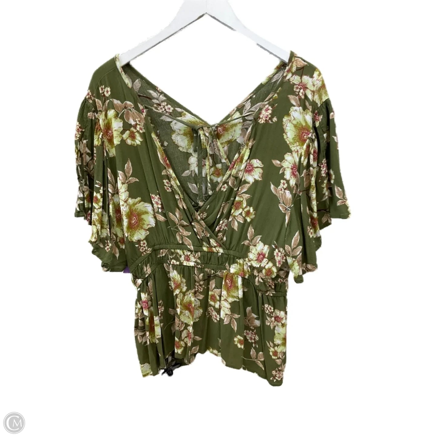Top Short Sleeve By Maurices In Green, Size: 1x