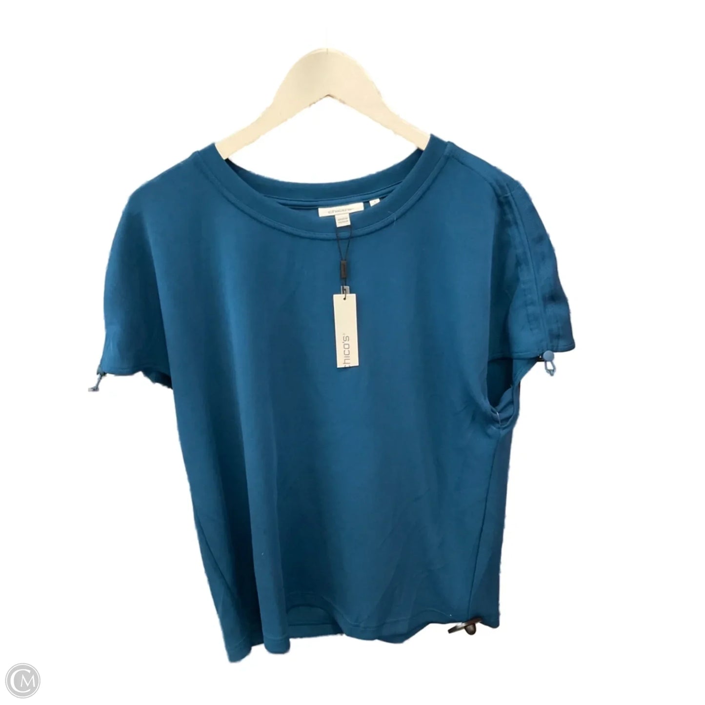 Top Short Sleeve By Chicos In Teal, Size: M