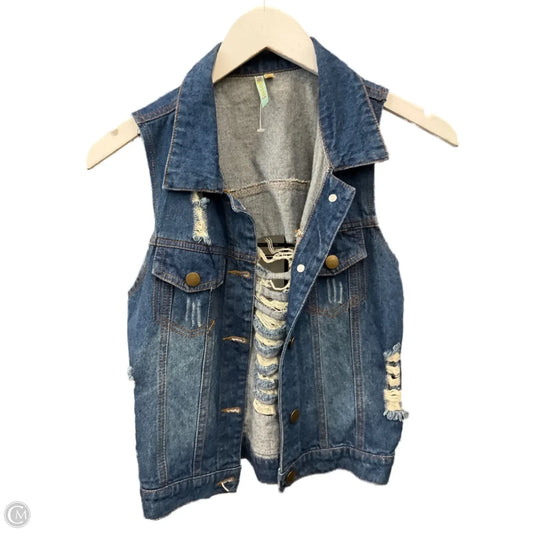 Vest Other By Clothes Mentor In Blue Denim, Size: S