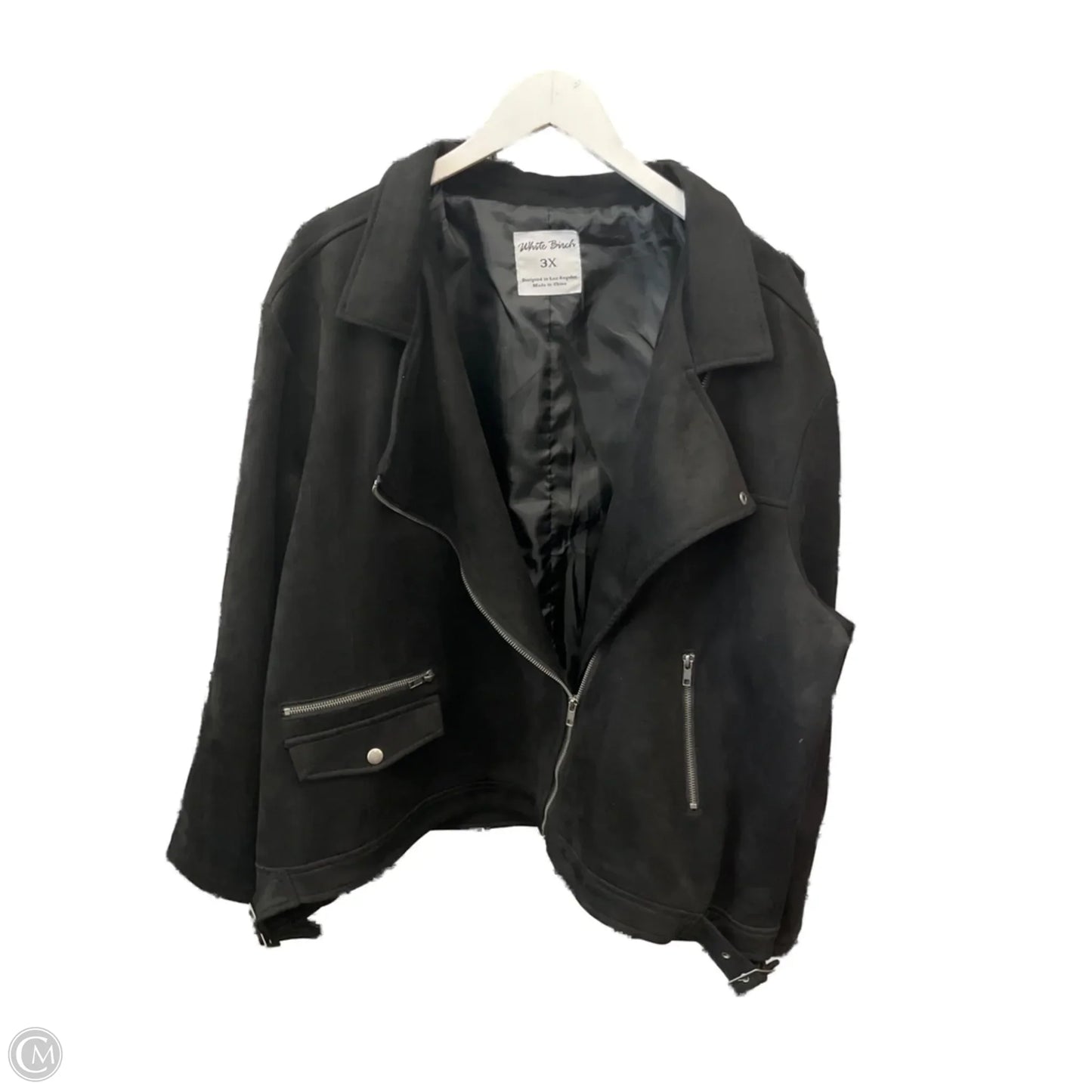 Jacket Moto By White Birch In Black, Size: 3x