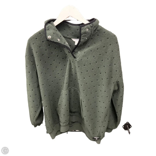 Sweatshirt Collar By Time And Tru In Green, Size: L