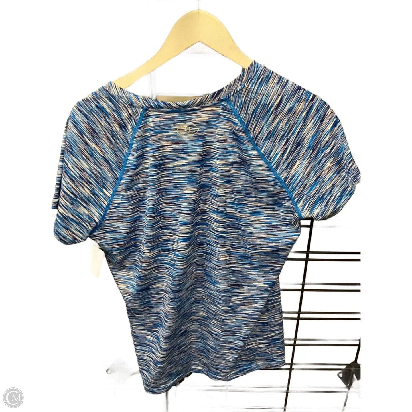 Athletic Top Short Sleeve By Under Armour In Blue, Size: L