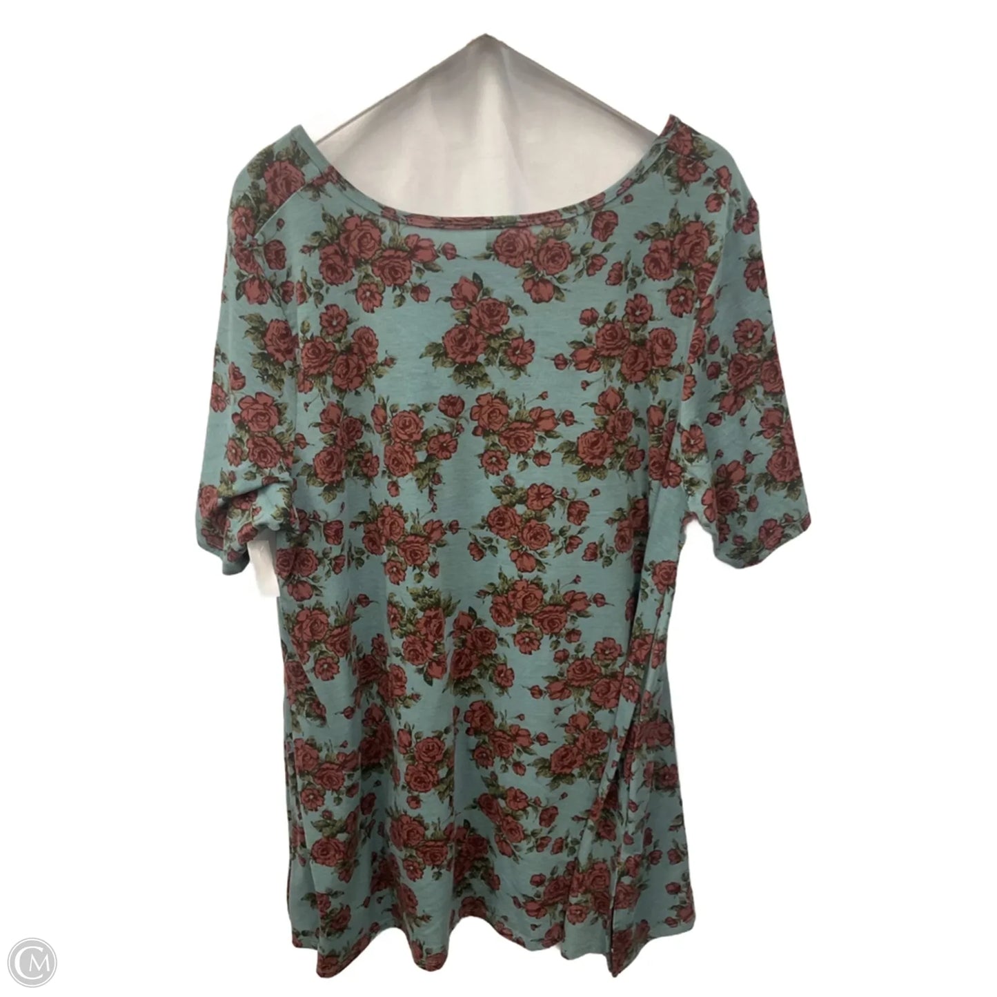 Top Short Sleeve By Clothes Mentor In Green & Red, Size: 3x