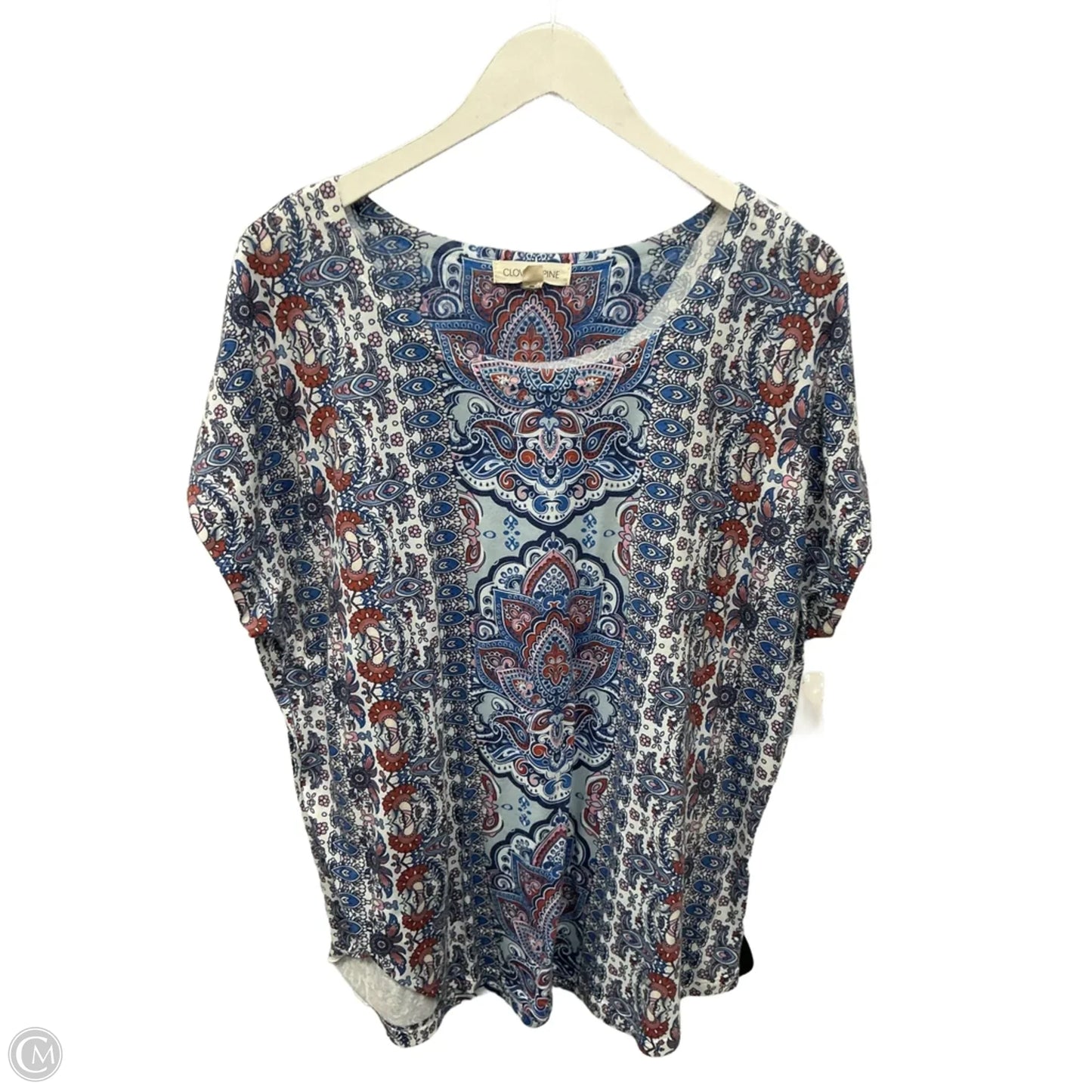 Top Short Sleeve By Clothes Mentor In Blue, Size: Xxl