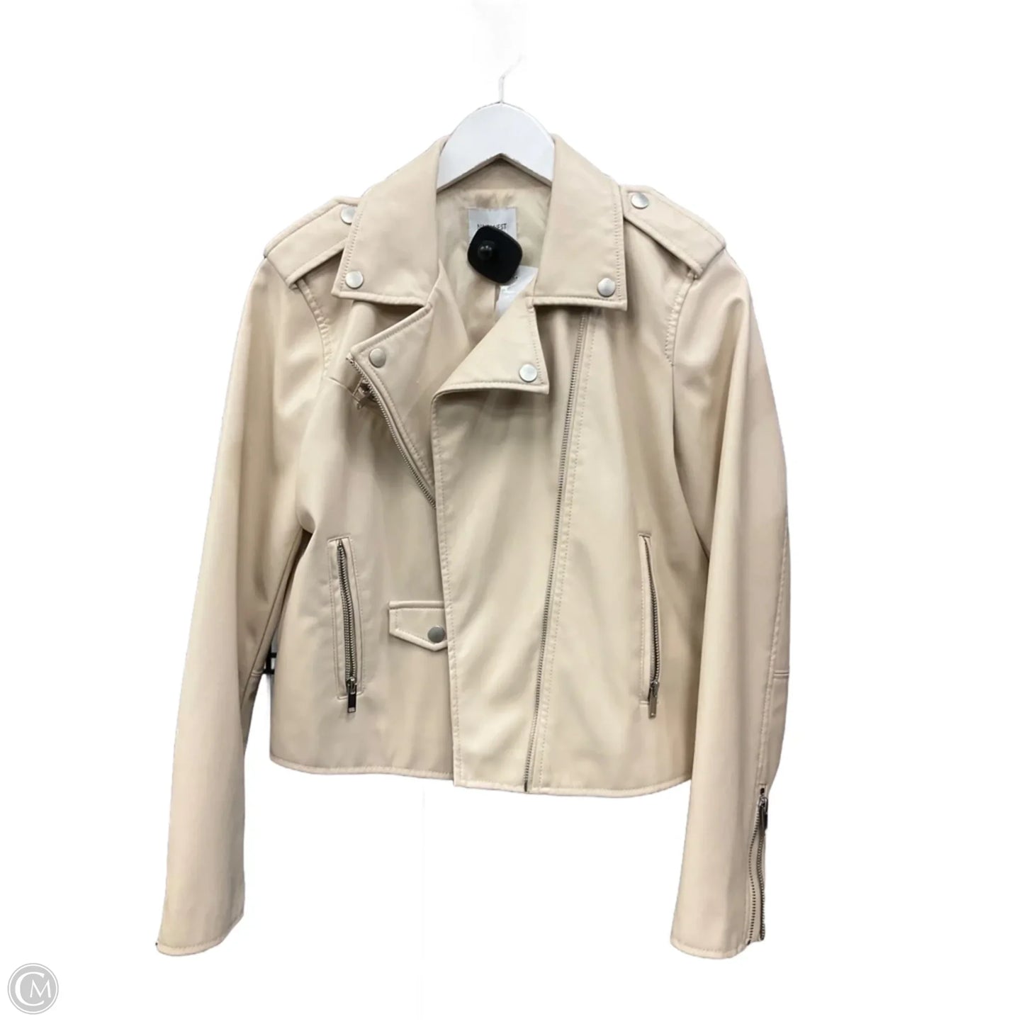 Jacket Moto By Nine West In Beige, Size: M