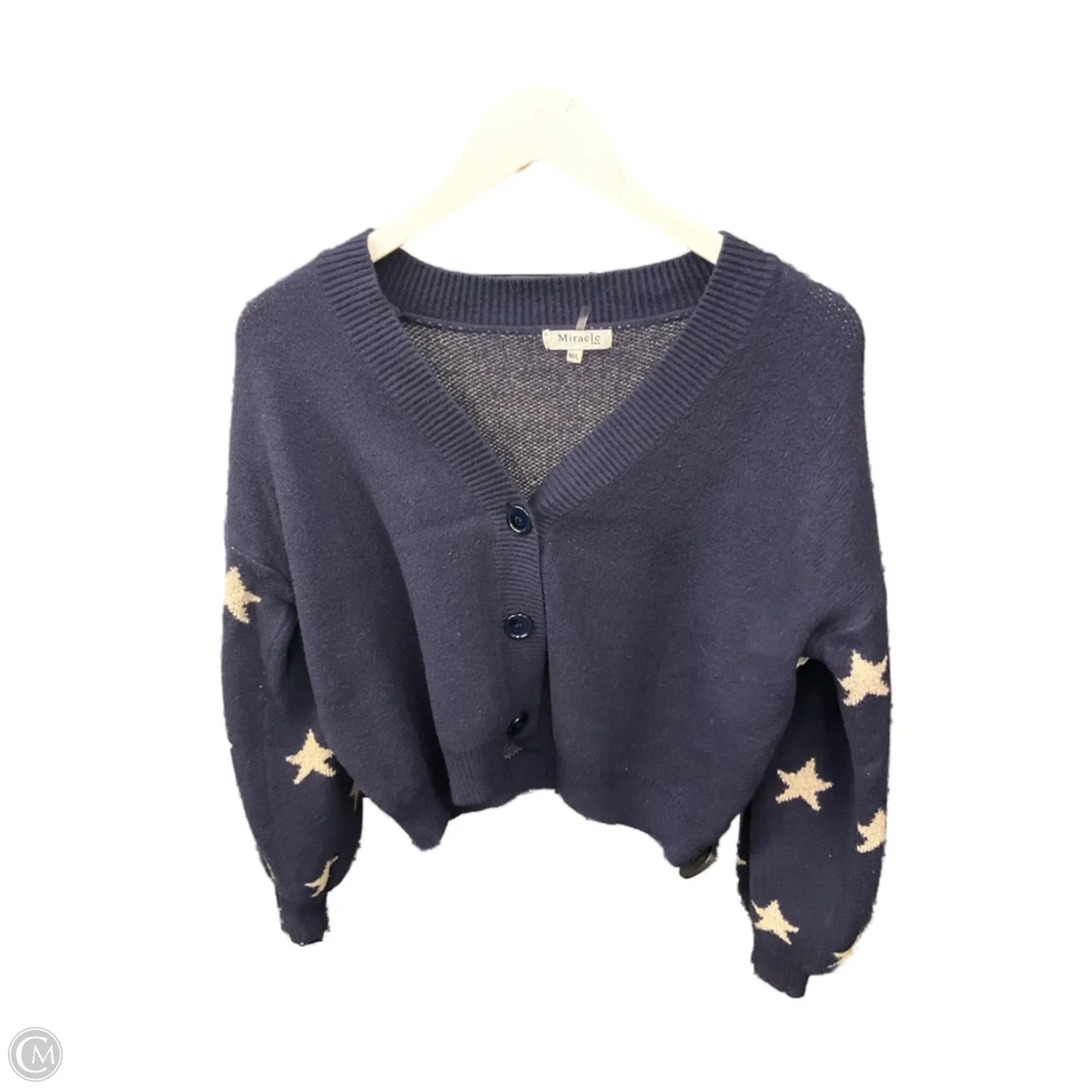 Sweater Cardigan By Miracle In Navy, Size: M