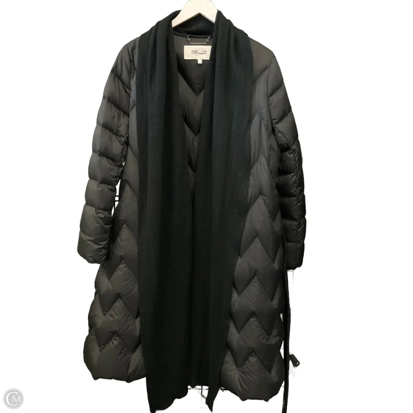 Coat Designer By Diane Von Furstenberg In Black, Size: M