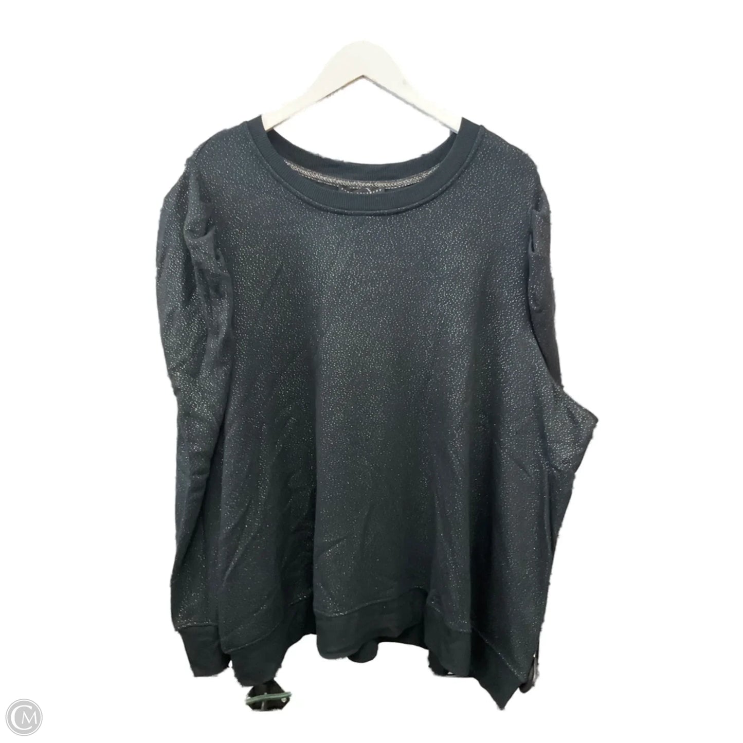 Top Long Sleeve By Jane And Delancey In Black & Silver, Size: 3x