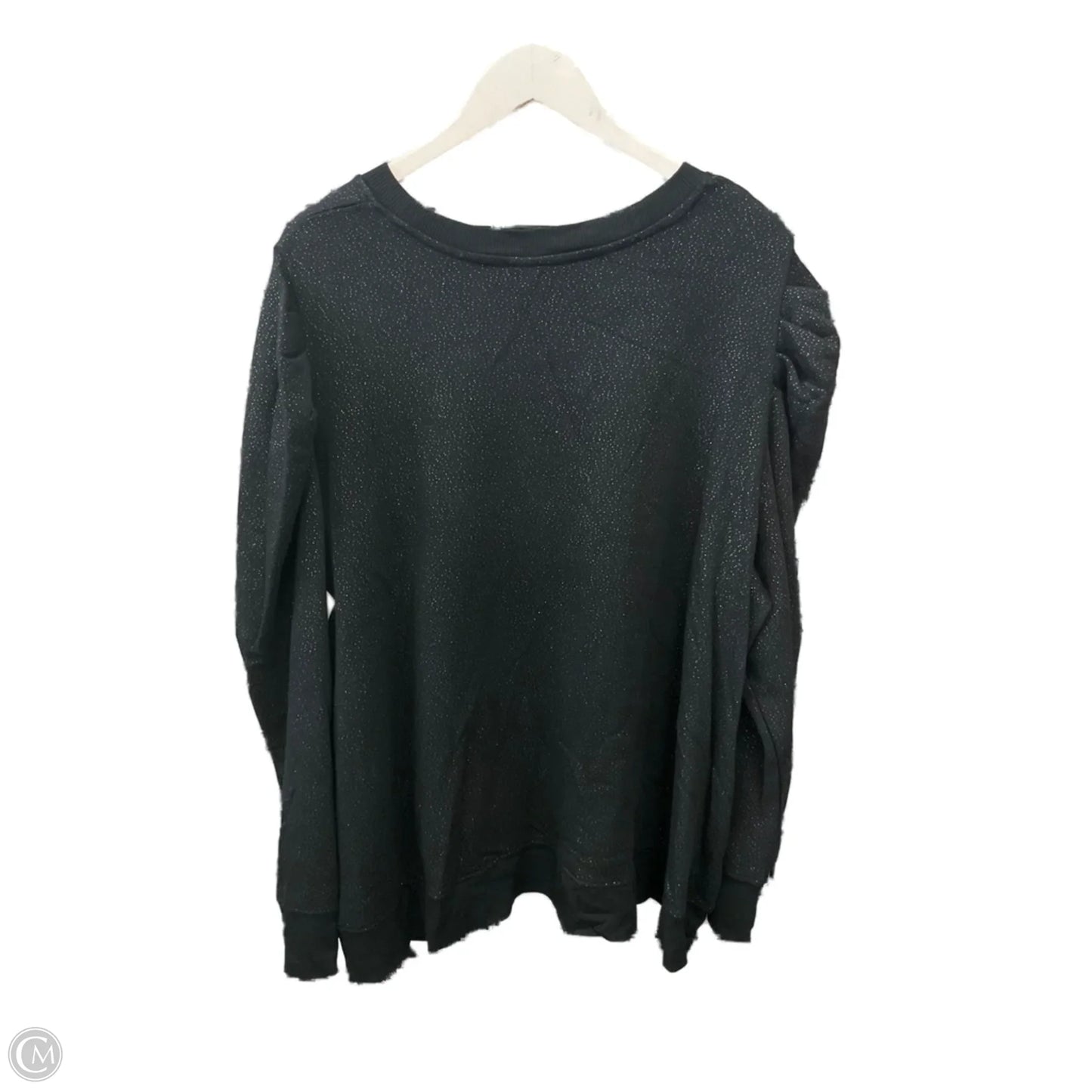 Top Long Sleeve By Jane And Delancey In Black & Silver, Size: 3x