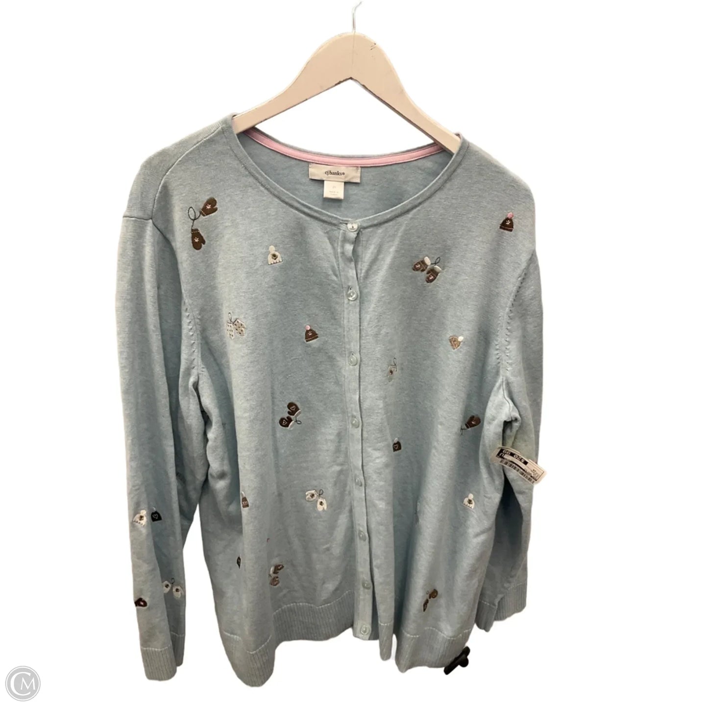 Top 2pc Long Sleeve By Cj Banks In Blue, Size: 2x