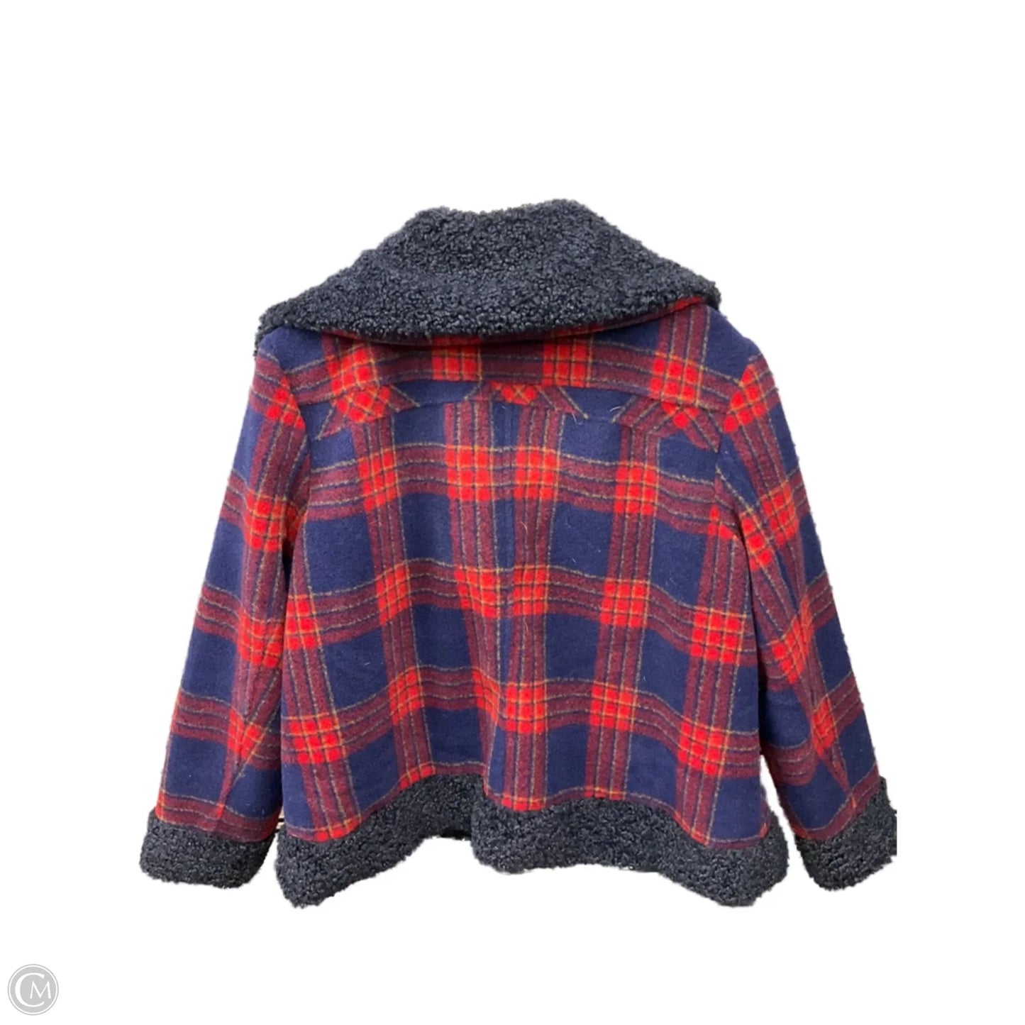 Coat Faux Fur & Sherpa By Sundance In Blue & Red, Size: Xxl
