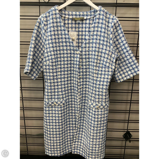 Dress Casual Short By Clothes Mentor In Blue & White, Size: 18