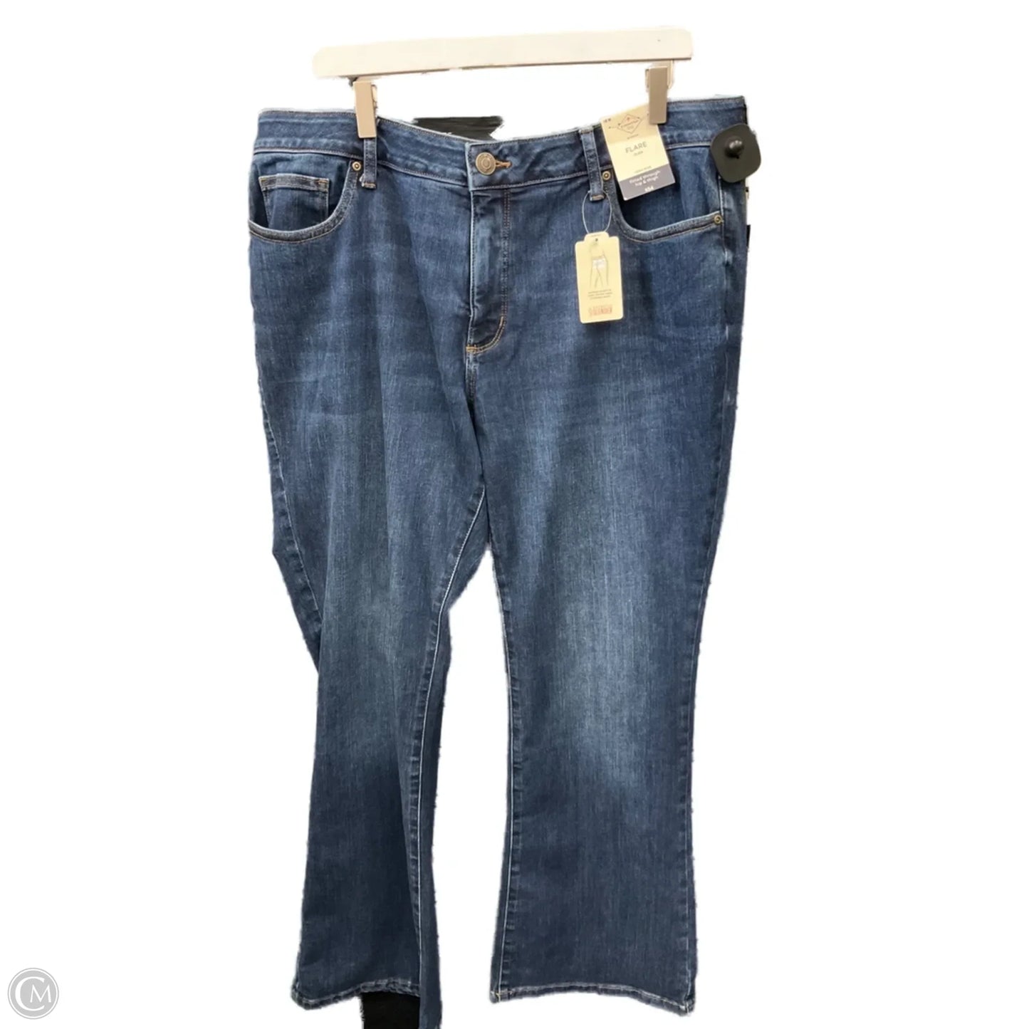 Jeans Flared By St Johns Bay In Blue Denim, Size: 18