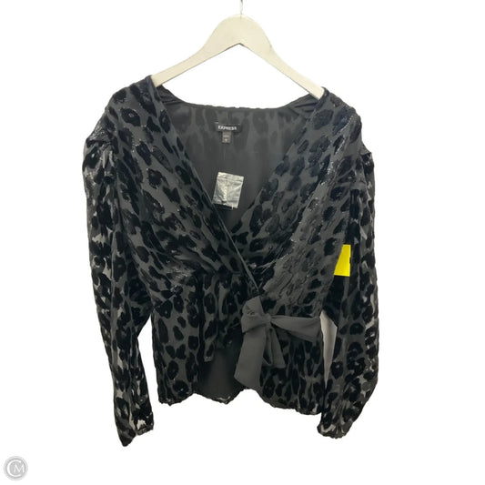 Top Long Sleeve By Express In Black, Size: L
