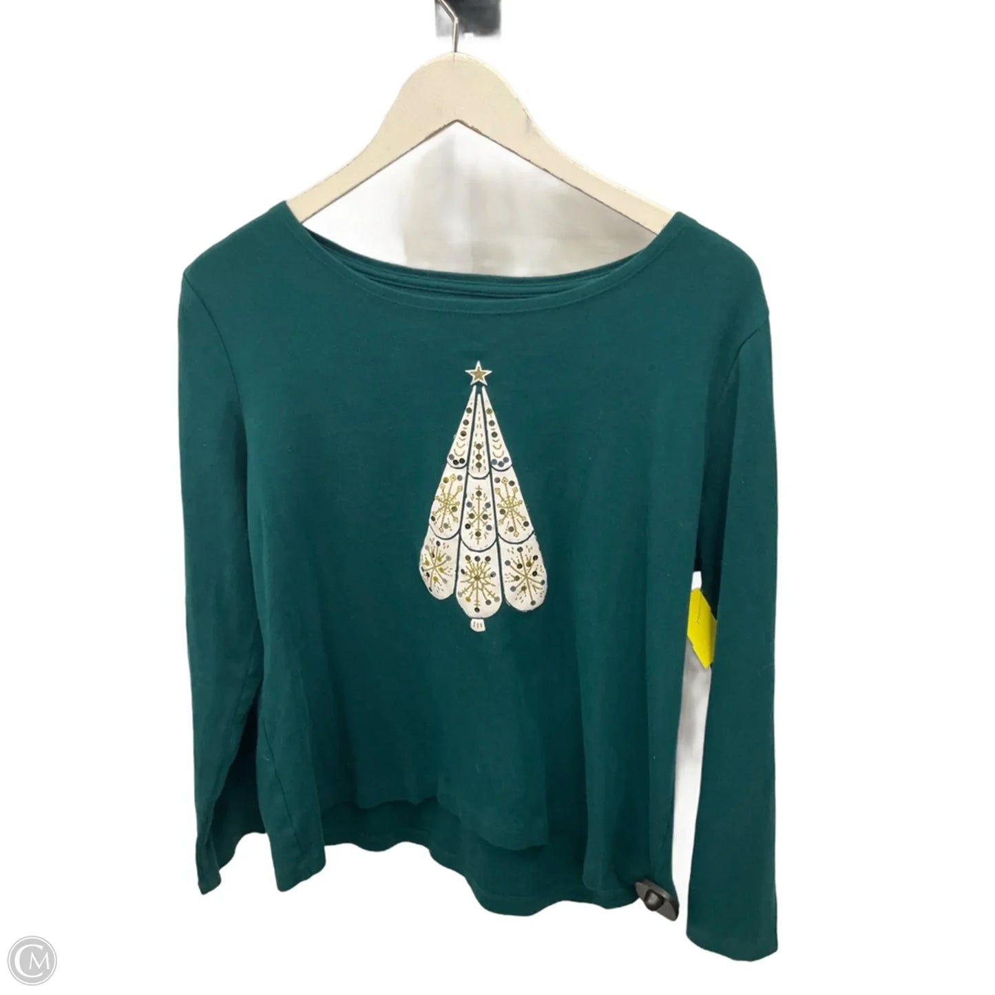 Top Long Sleeve Basic By Croft And Barrow In Green, Size: Lp