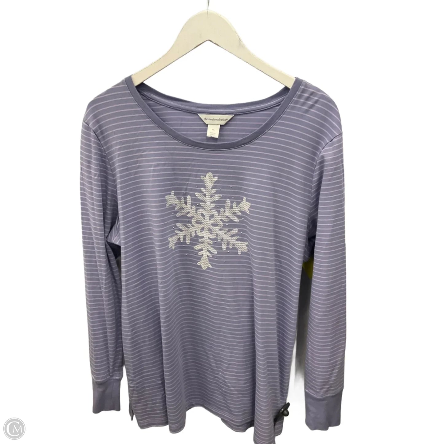 Top Long Sleeve By Christopher And Banks In Purple, Size: Xl