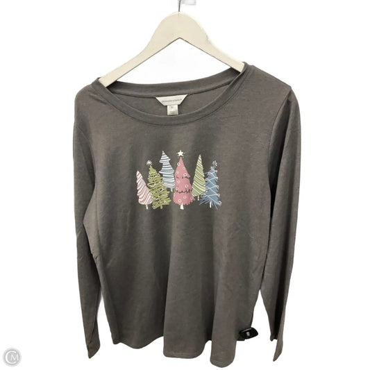 Top Long Sleeve By Christopher And Banks In Grey, Size: Xl