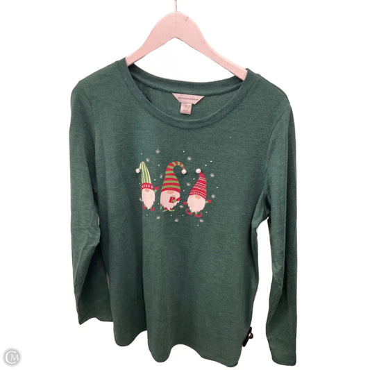 Top Long Sleeve By Christopher And Banks In Green, Size: Xl
