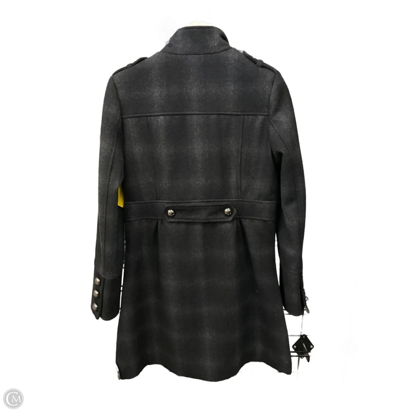 Coat Wool By Colebrook In Black & Grey, Size: M
