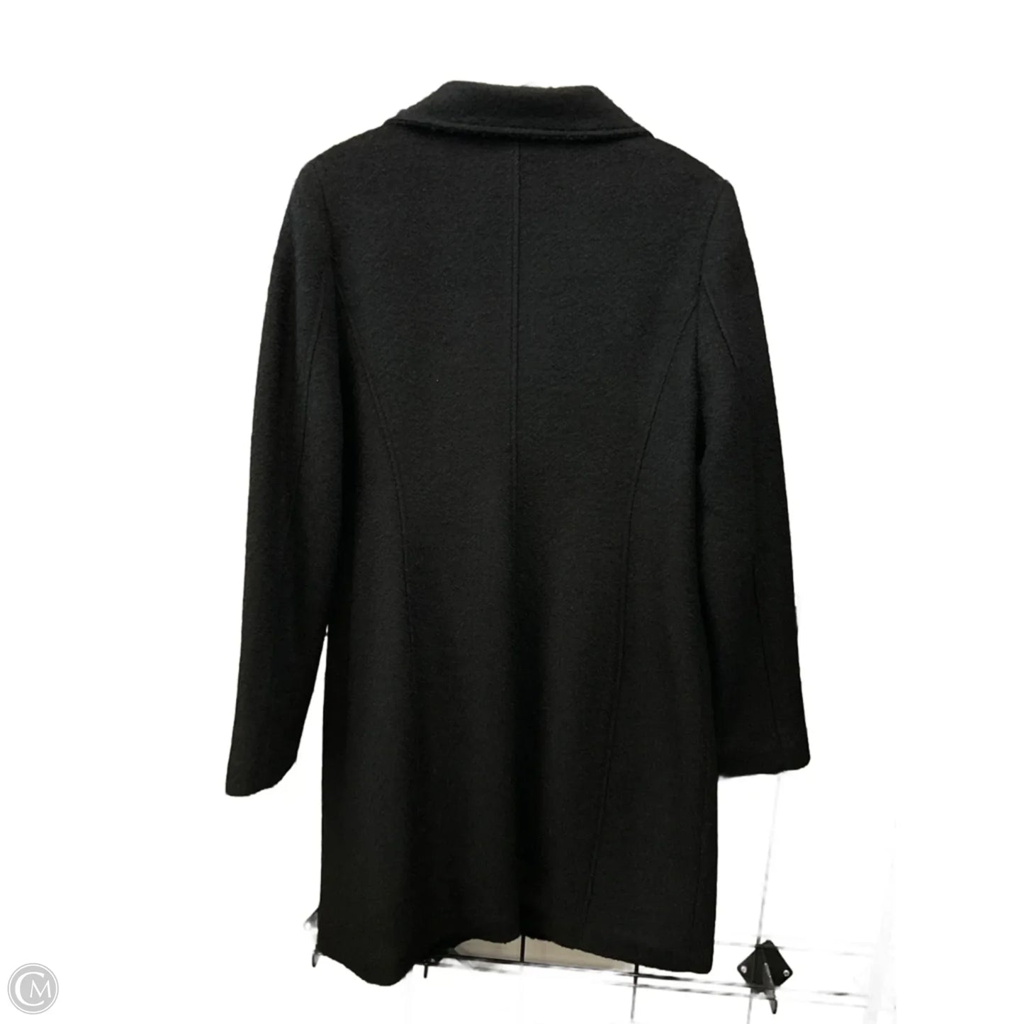 Coat Wool By Liz Claiborne In Black, Size: L