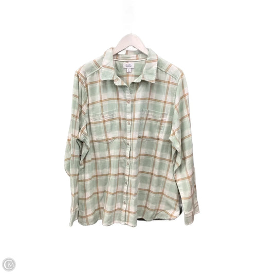 Top Long Sleeve By Croft And Barrow In Green, Size: Xl