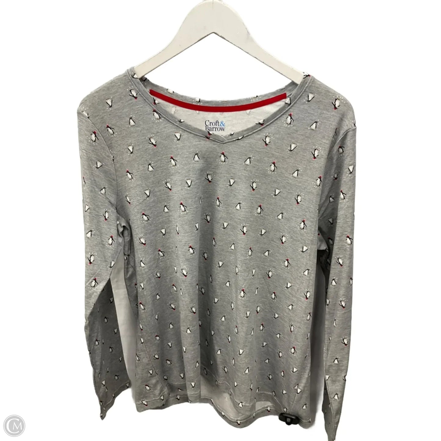 Top Long Sleeve By Croft And Barrow In Grey, Size: Xl